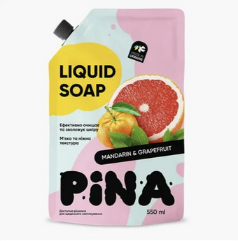 Pina рідке мило дой-пак 550мл Mandarin and grapefruit, шт